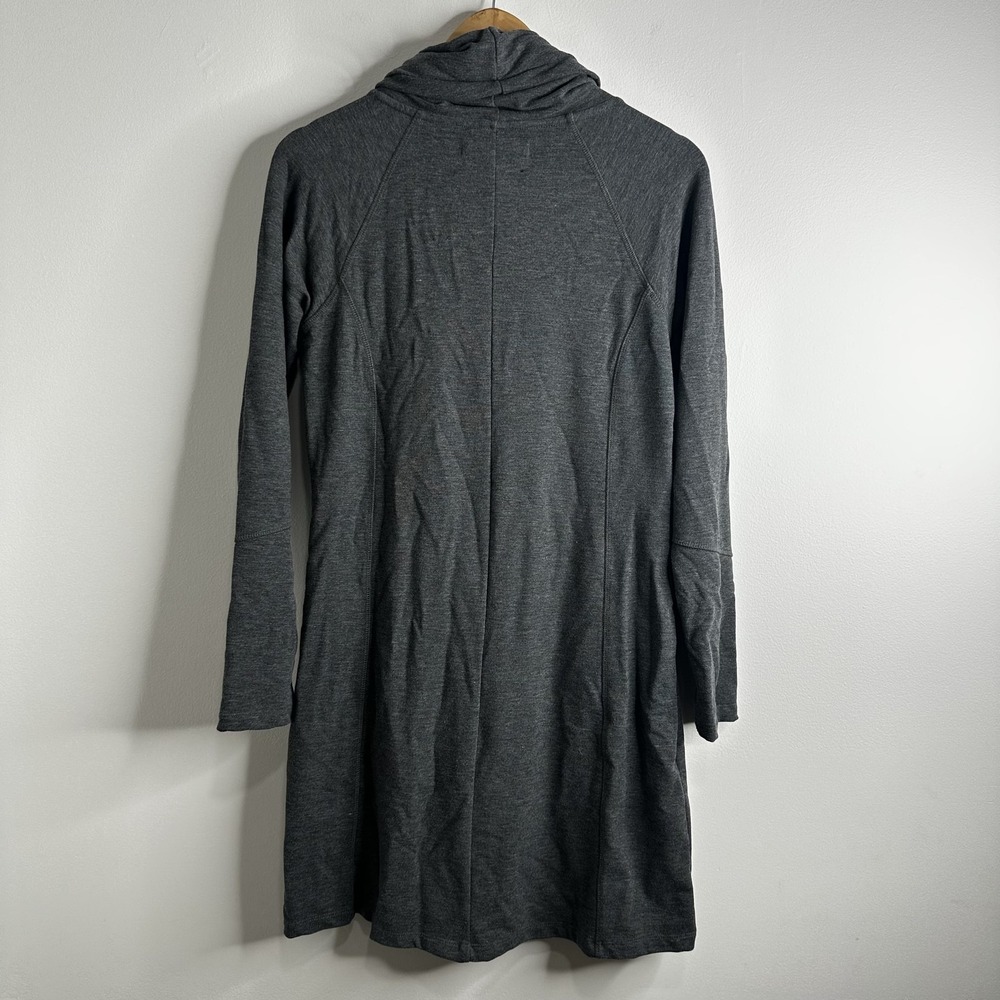 Title Nine Holiday Gadget Tunic Dress Womens M Gray Cowl Neck Long Sleeve Pocket - Picture 10 of 13